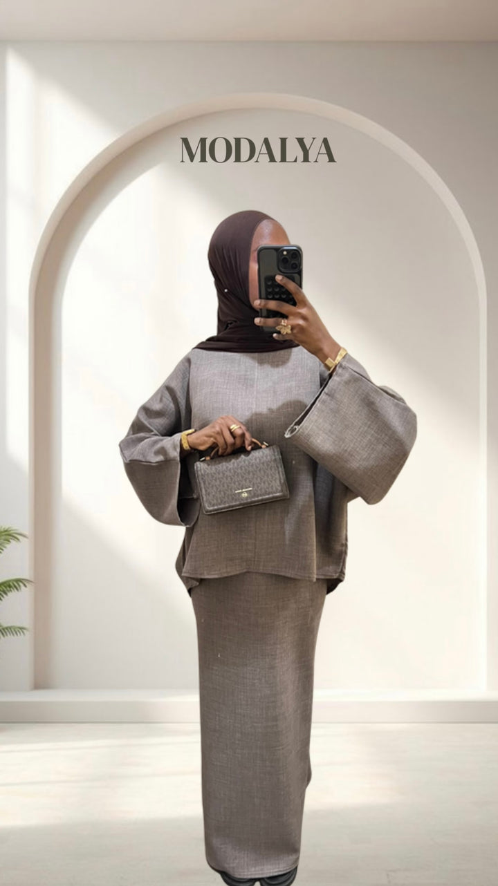 Ensemble Noura – Haut Ample & Jupe Longue